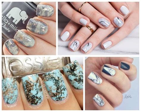 Модный красивый рисунок ногтей – каменный маникюр | Nails, Beauty