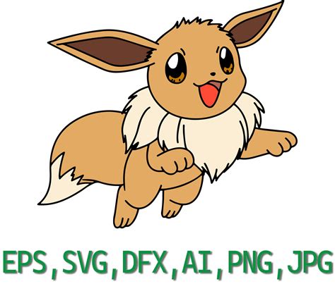 Buy Pokemon SVG DXF EPS Png Illustrator. Eevee Clipart Online in India