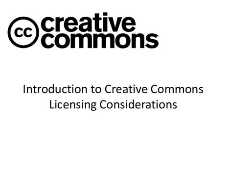 introduction  creative commons licensing