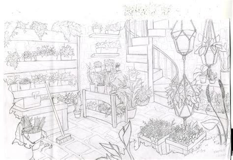 Flower Shop Drawing at PaintingValley.com | Explore collection of ...