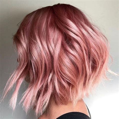 Окрашивание волос 2024-2025: самый модный цвет волос - фото | Rose gold ...