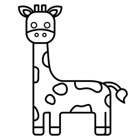 Dibujo de jirafa para colorear e imprimir - Dibujos y colores