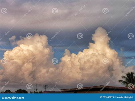 Big Fluffy Cloud stock image. Image of thunder, plain - 231043279