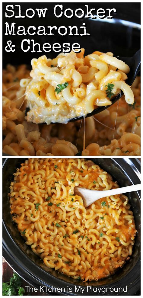 Slow Cooker Macaroni & Cheese | The Kitchen is My Playground