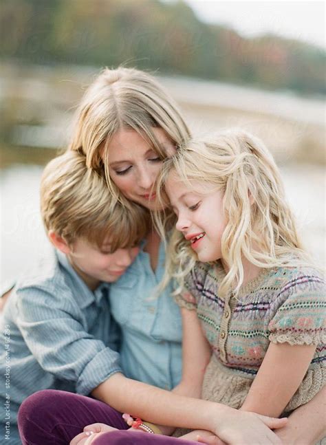 Mother and her two children by martalocklear | Stocksy United ...