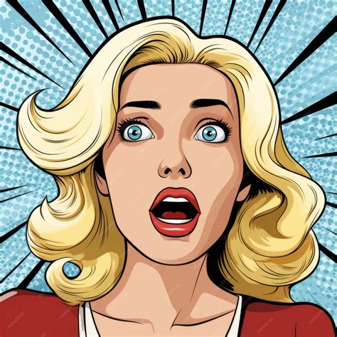 Premium Photo | Shocked Woman In Pop Art Style A Comic Book Inspired