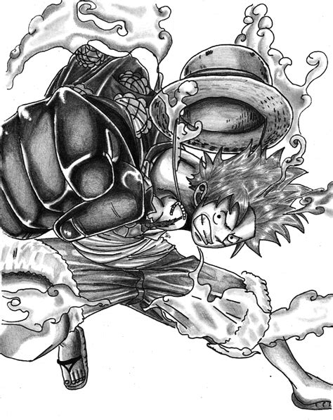 Wallpapers Angry Luffy Drawing - canvas-ly