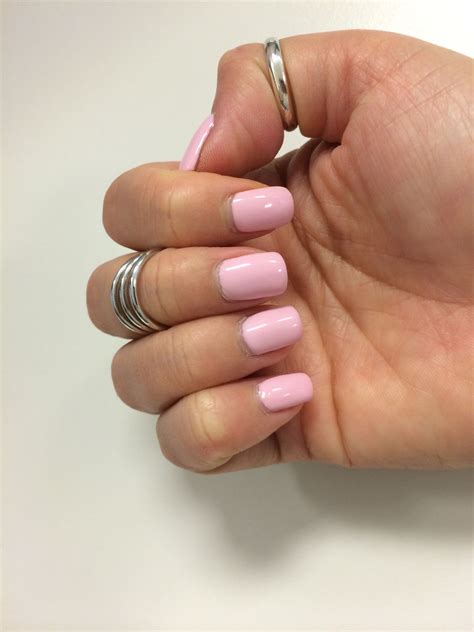 Baby pink gel | Pink acrylic nails, Pink gel nails, Pink gel nails designs