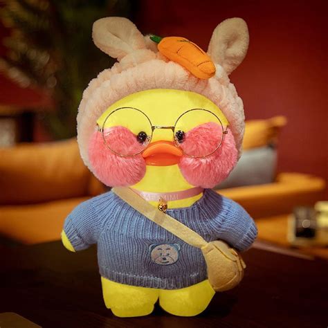 Мягкая игрушка утка Lalafanfan duck желтая - купить с доставкой по ...