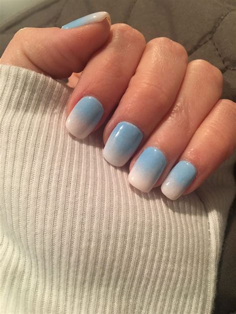 +25 Top Dip Ombre Nails | Powder blue nails, Blue ombre nails, Dipped nails