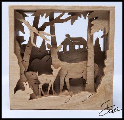 Small Nature Shadow Box Scroll Saw Pattern