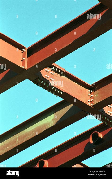metal girders on building site Stock Photo - Alamy