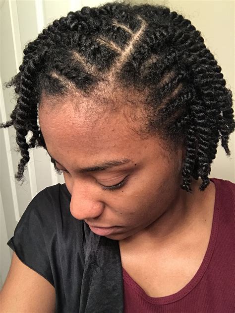 Flat Twist Two Strand Twists Hairstyle - Fade Haircut Styles