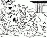 Scooby Sitting On A Grass Scooby Doo F20d Coloring Pages Printable