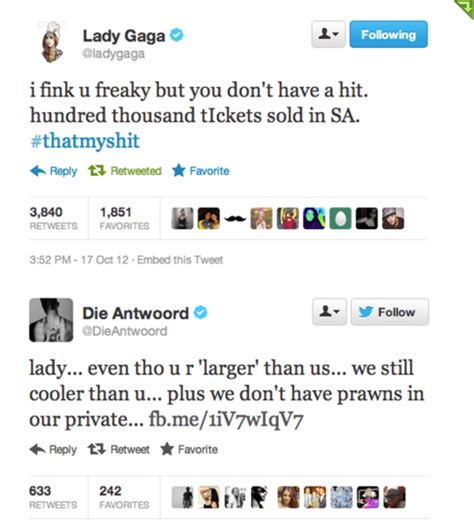 Die Antwoord and Lady Gaga have words on Twitter about the new video ...