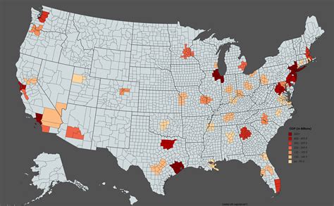 Top 50 U.S. Metro Areas By GDP [6900x4275] : r/MapPorn