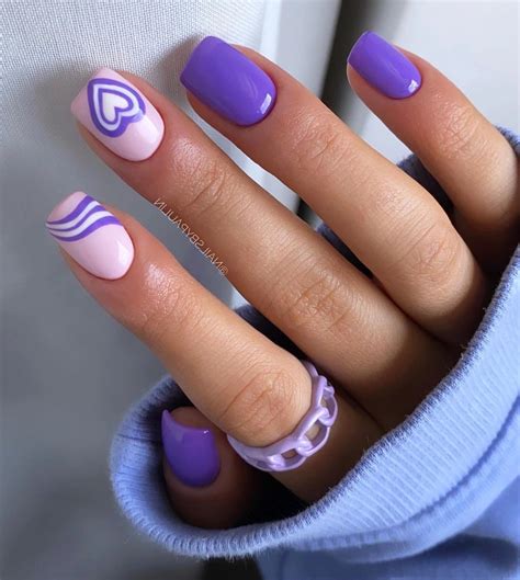 Pin by Анастасия Муркотыло on Короткие/Яркие | Purple nails, Dope nails ...