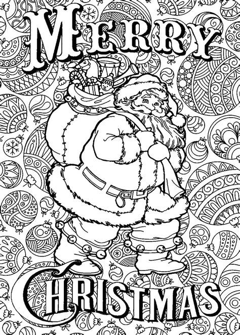 Раскраски Merry Christmas распечатать или скачать бесплатно в формате PDF.