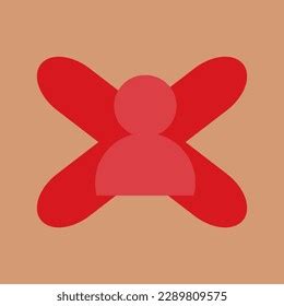 wrong person icon    stock illustration