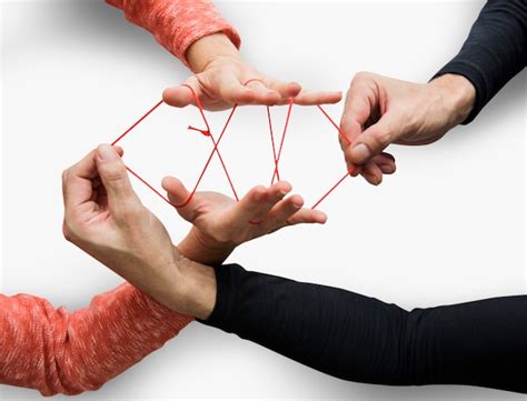premium photo hands playing string game creativity