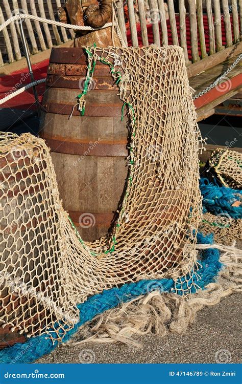 Colorful Fishing Nets - Ocean Backround Stock Image - Image of close ...