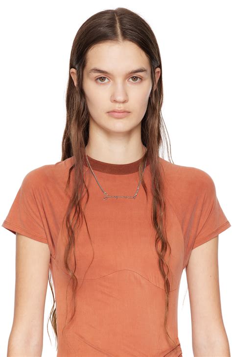 Jacquemus Silver Le Papier 'La Chaine Jacquemus' Necklace Jacquemus