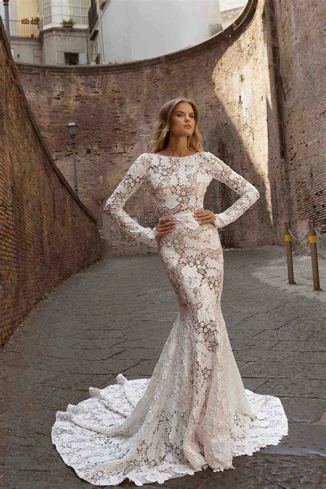 mermaid wedding dress long sleeve