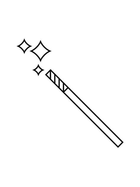 Printable Wand Coloring Pages