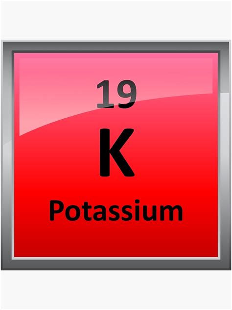 "Potassium - K - Periodic Table Element Symbol" Poster by sciencenotes ...