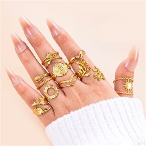 ins style simple style leaf solid color stainless steel plating hollow