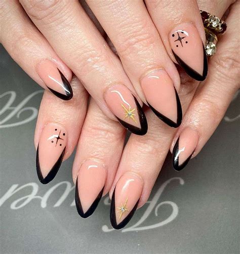 french tip nail art designs  black french manicure royalty
