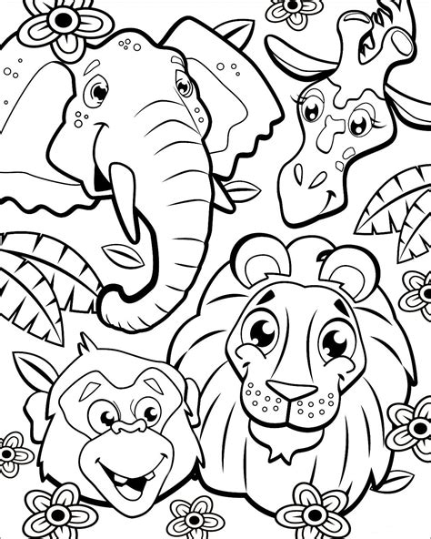 Jungle Animals coloring pages - Printable coloring pages