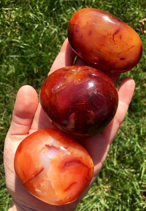 Carnelian stone - polished Carnelian - carnelian crystal - mineral ...
