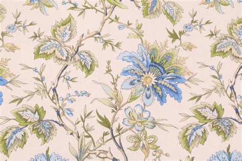 1.88 Yards Waverly Felicite Printed Floral Cotton Drapery Fabric in ...