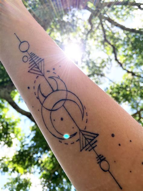Geometric Hip Tattoos
