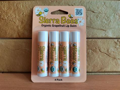 Sierra bees, органические бальзамы для губ, грейпфрут, 4 шт — цена 85 ...