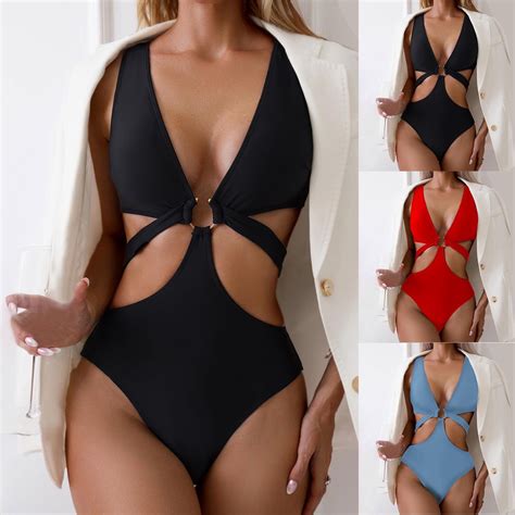 QLEICOM Womens Swimsuits,Womens Bathing Suits,High Waist Triangle One