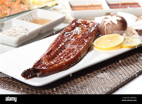 grilled eel cuisine Stock Photo - Alamy
