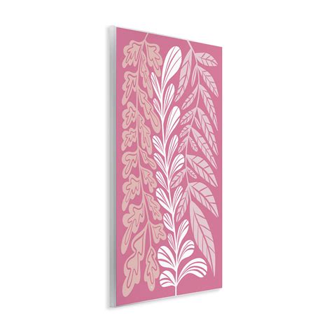 Winston Porter Peach Pink Long Plants Wall Plaque Art by Martina