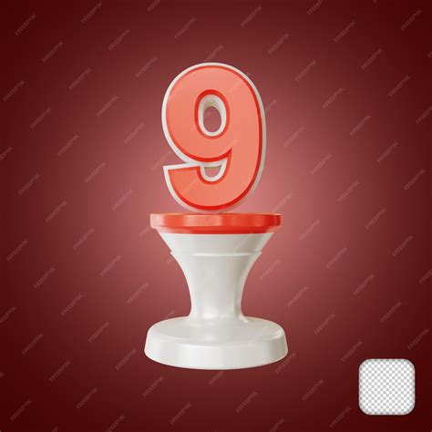 premium psd top  number  podium  illustration