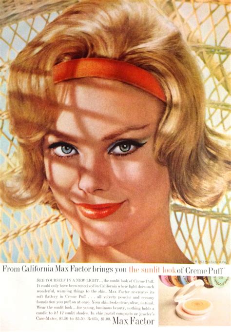 Max Factor 'Creme Puff' Ad, 1963 | Vintage makeup ads, Makeup ads ...