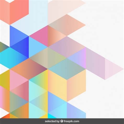 Fondo degradado geométrico de colores claros | Vector Gratis