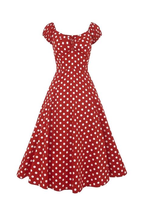 Robe pin-up rouge à pois