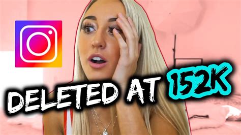 MY INSTAGRAM WAS DELETED AT 152K!! | HOW I GOT IT BACK... - YouTube