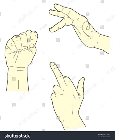 Rude Hand Gestures Stock Vector Illustration 53115274 : Shutterstock