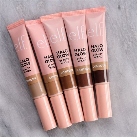 elf halo glow contour highlight blush beauty wand swatches