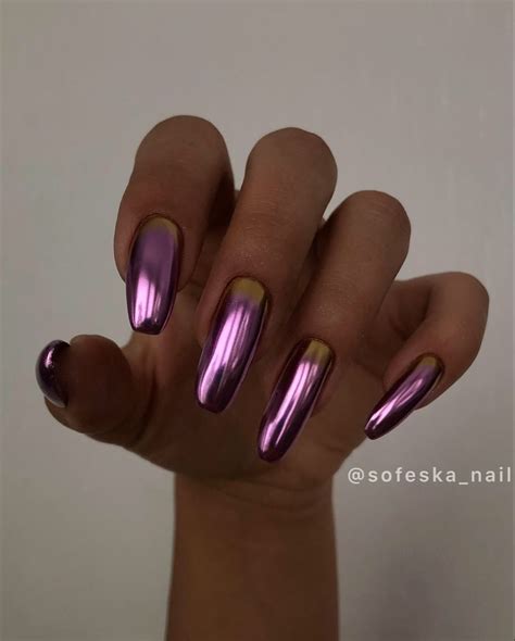 Маникюр втирка фиолетовая золотая градиент втиркой manicure ...