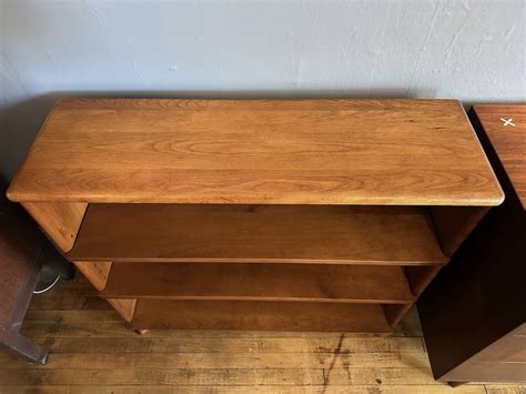 solid maple vintage bookcase circa