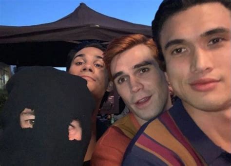 KJ Apa and the Riverdale Cast On Set