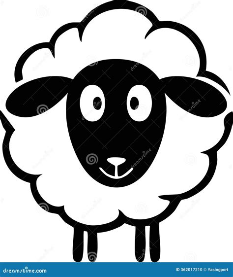 Vector Of Sheep Head Design On White Background. Wild Animals